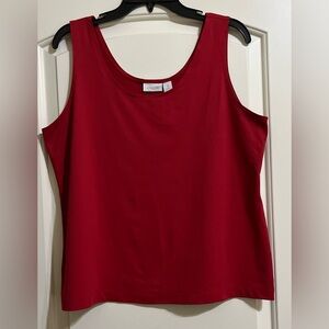 Chico's Red Women's Tank Top Size 3 XL Sleeveless Wide Strap Nylon Spandex